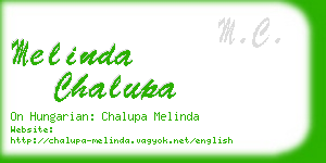 melinda chalupa business card